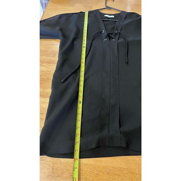 IRO ALESSI MINI TUNIC LACE UP DRESS BLACK WOMENS SIZE 34 US XS - Picture 7 of 9